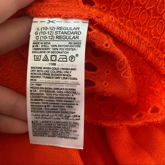 Old Navy Embroidered Orange Dress - Picture 4 of 6